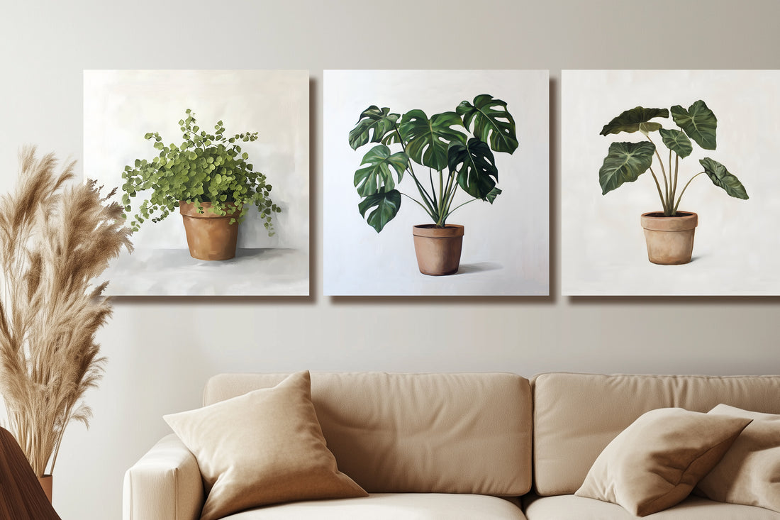 [Gallery] Alternative to houseplant and mixed use with houseplant on Interior Decor: Potted Plant Wall Art Series